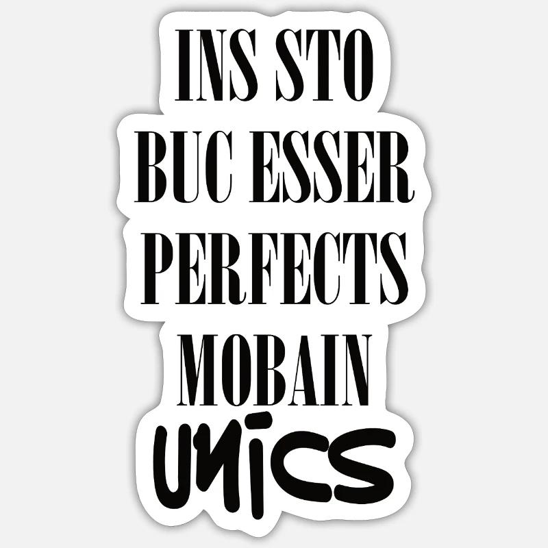 Unics - Sticker taille S (10 x 10 cm) - blanc mat