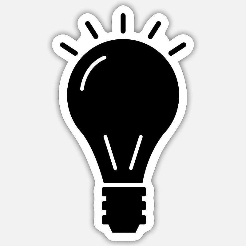 Light bulb Sticker size S (10 x 10 cm)