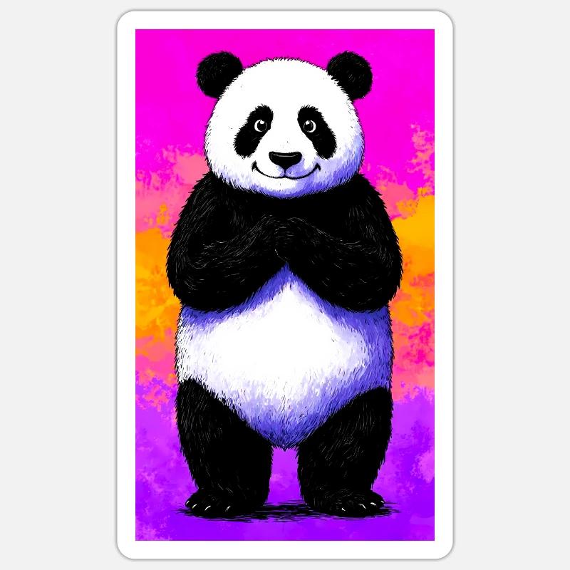 panda - Sticker size S (10 x 10 cm) - white matte