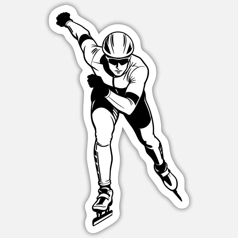 skate - Sticker size S (10 x 10 cm) - white matte