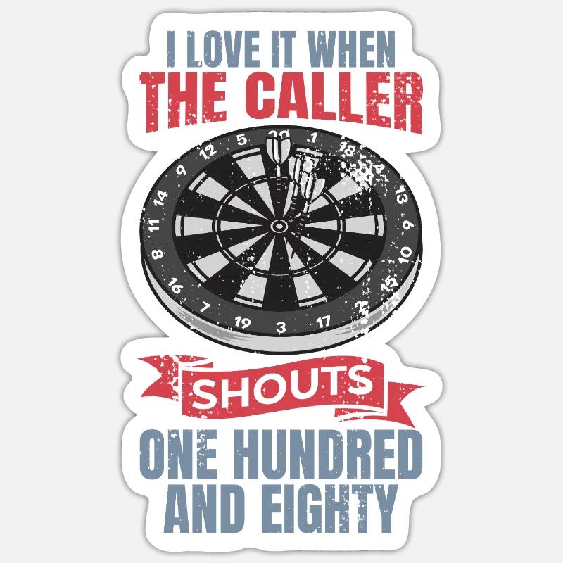Blague drôle de fléchettes - Sticker taille S (10 x 10 cm) - blanc mat