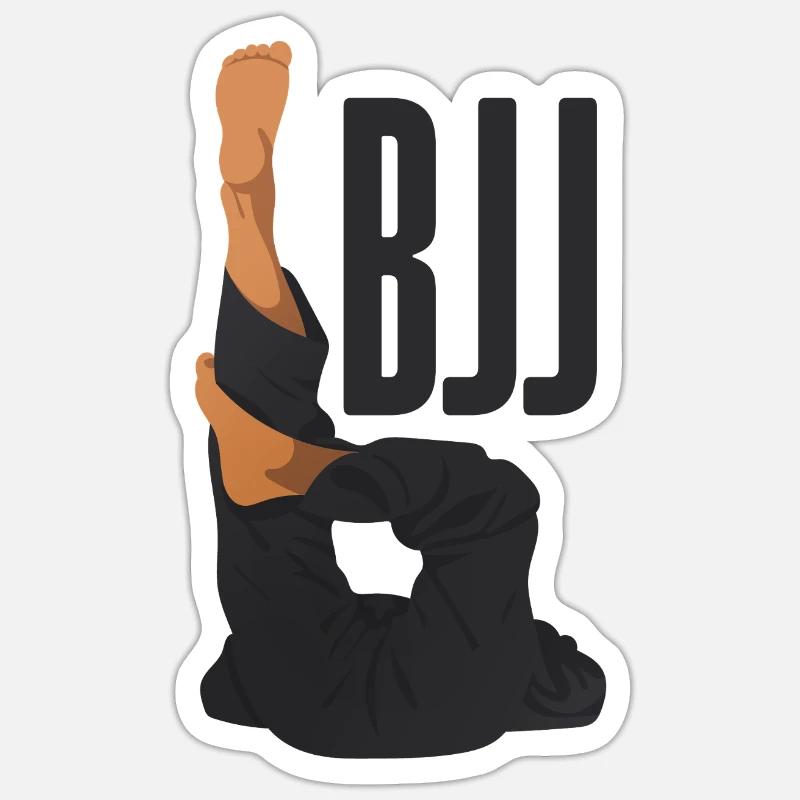 BJJ Techniques: Triangle - Sticker size S (10 x 10 cm) - white matte