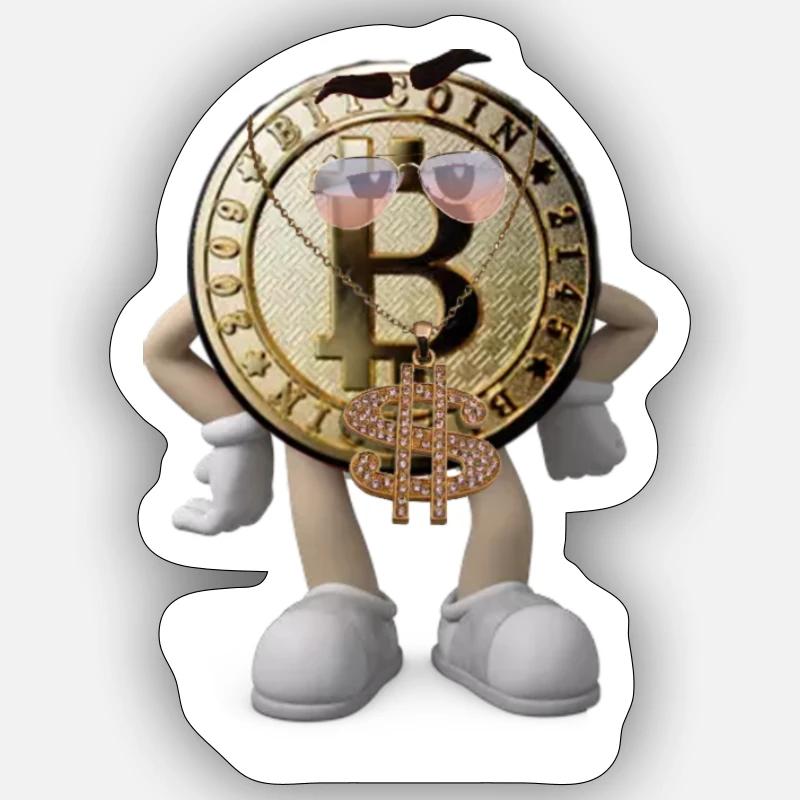Bitcoin Dude - Sticker size S (10 x 10 cm) - white matte