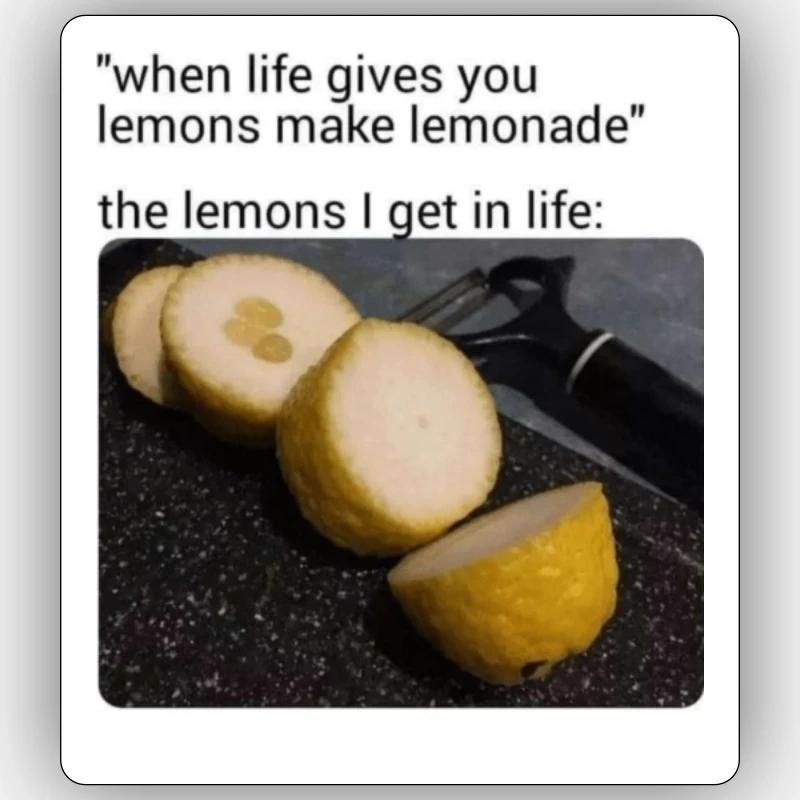 Lemon meme Sticker size S (10 x 10 cm)