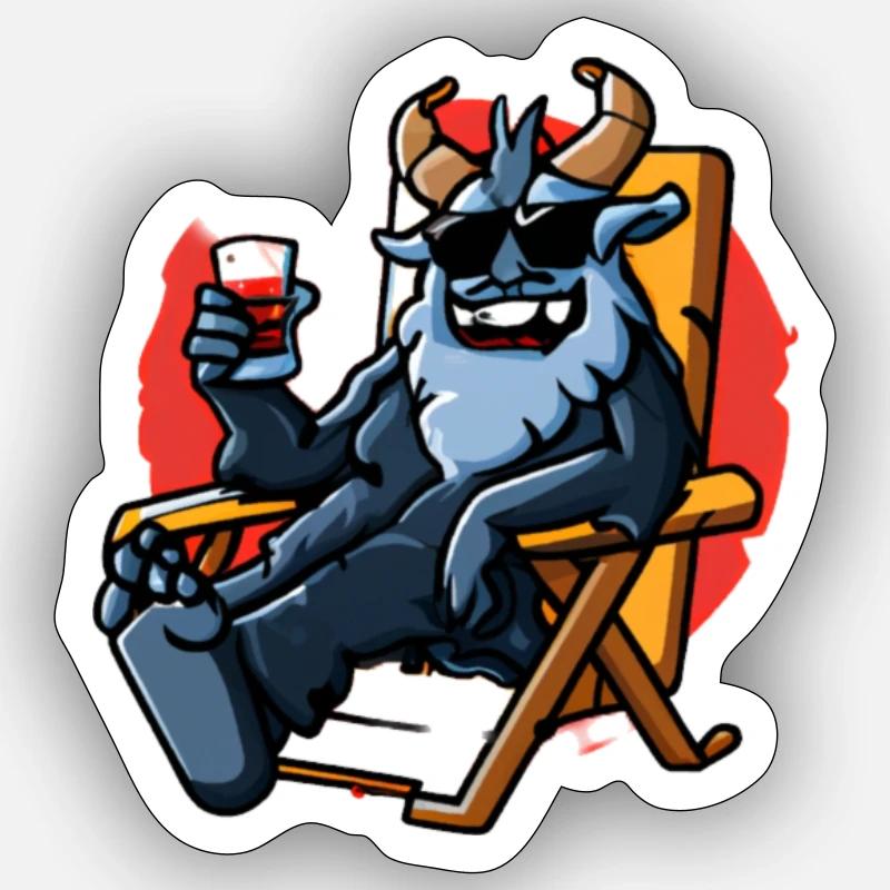 Krampus Percht Devil 2301 Sticker taille S (10 x 10 cm)