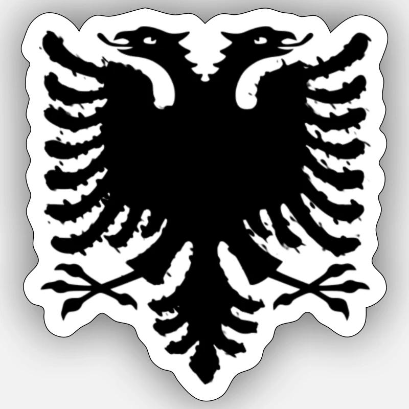 Albanian eagle - Sticker size S (10 x 10 cm) - white matte