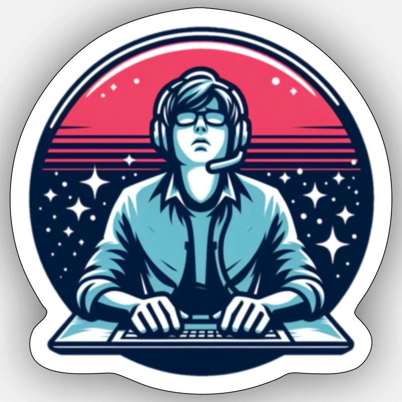 programming for space Sticker Größe S (10 x 10 cm)