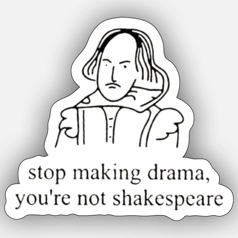 Stop Making Drama - Sticker taille S (10 x 10 cm) - blanc mat