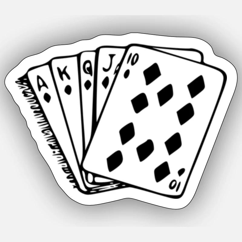 Royal Flush Sticker Größe S (10 x 10 cm)