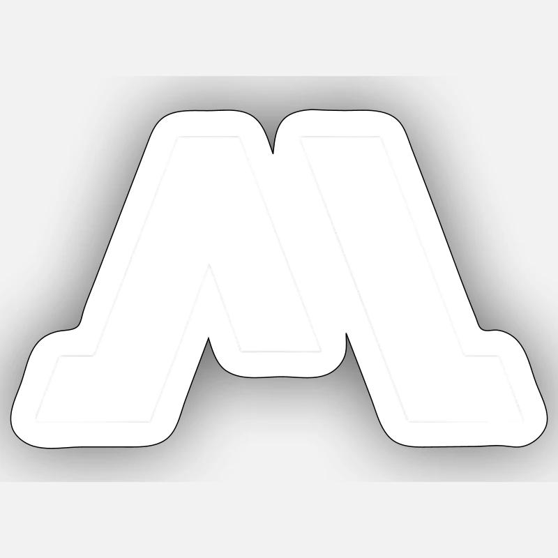 Das Coole M - Sticker Größe S (10 x 10 cm) - Mattweiß