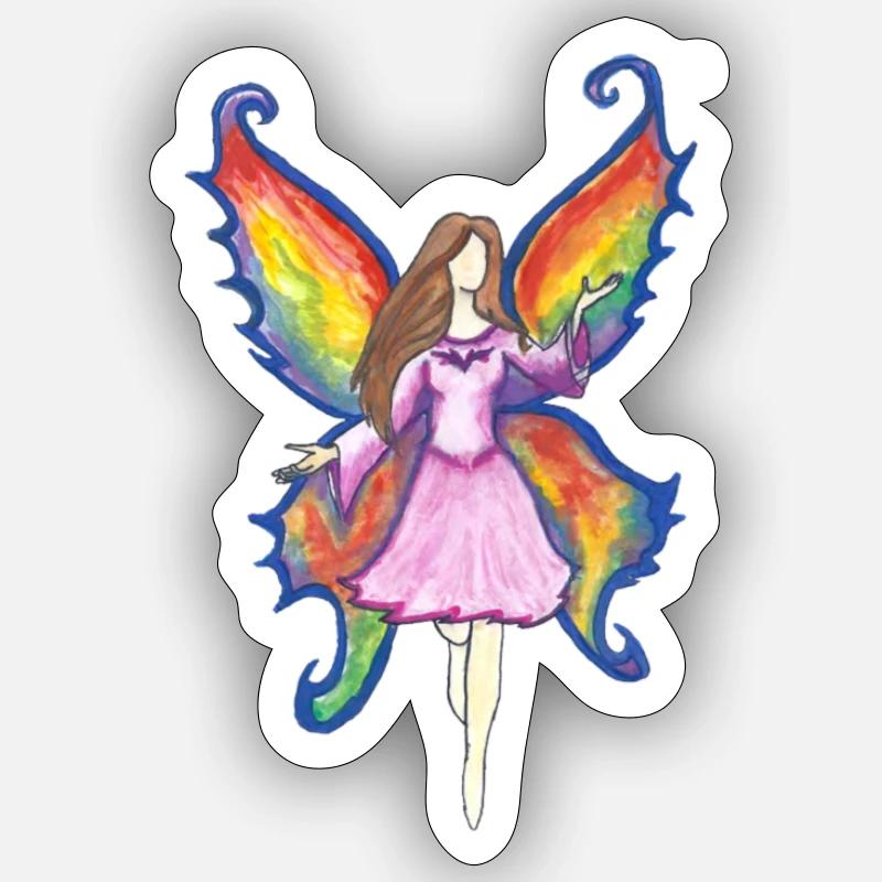 Fee aus dem Buch Sternenglanz Zauber - Sticker Größe S (10 x 10 cm) - Mattweiß