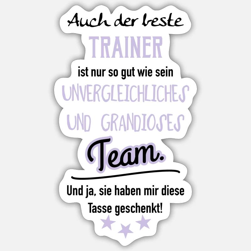 Bester Trainer Tasse Sticker Größe S (10 x 10 cm)