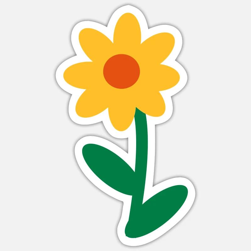 De fleur - Sticker taille S (10 x 10 cm) - blanc mat
