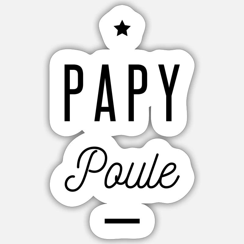 PAPY POULE Sticker taille S (10 x 10 cm)