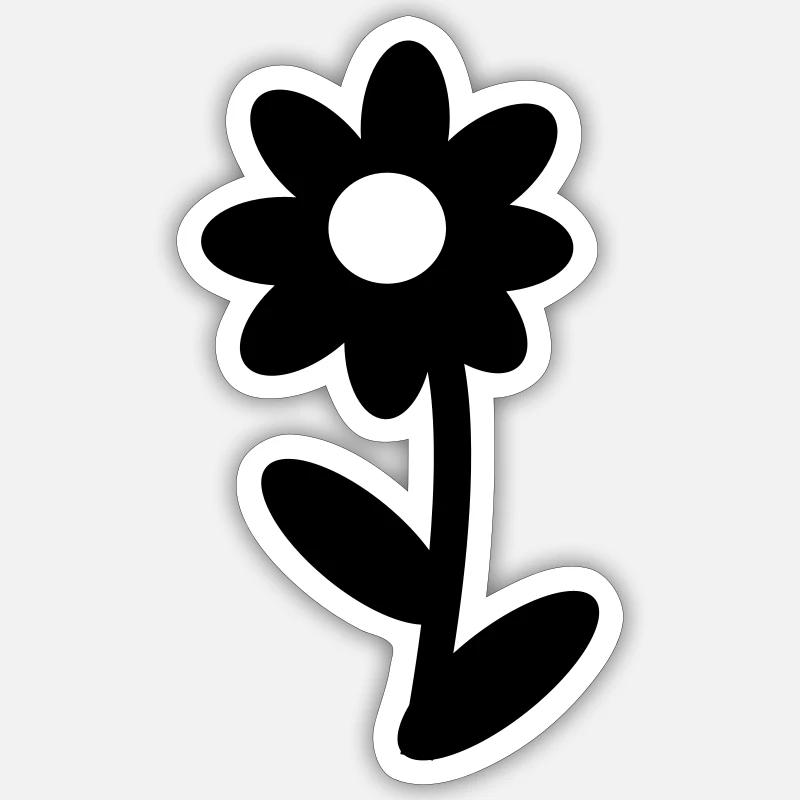 Flower - Sticker size S (10 x 10 cm) - white matte