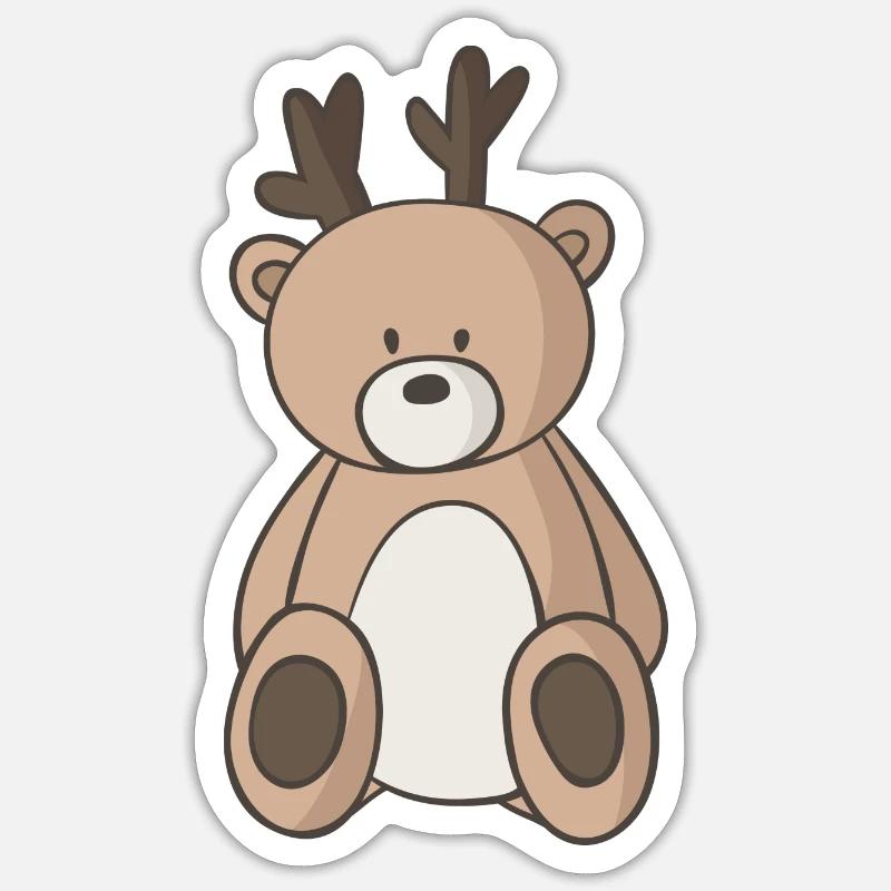 Noël - Sticker taille S (10 x 10 cm) - blanc mat
