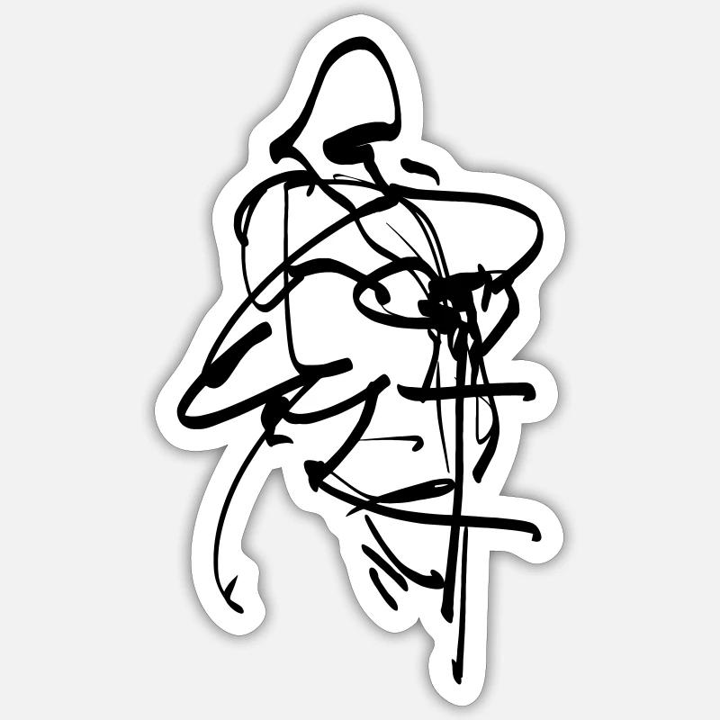 Figurine de croisé - Sticker taille S (10 x 10 cm) - blanc mat
