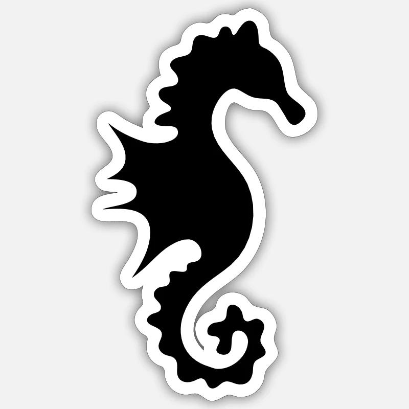 kleines Seepferdchen Sticker Größe S (10 x 10 cm)