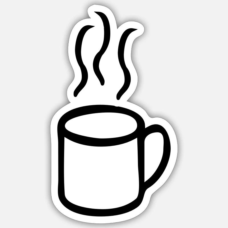 glühwein becher - Sticker taille S (10 x 10 cm) - blanc mat