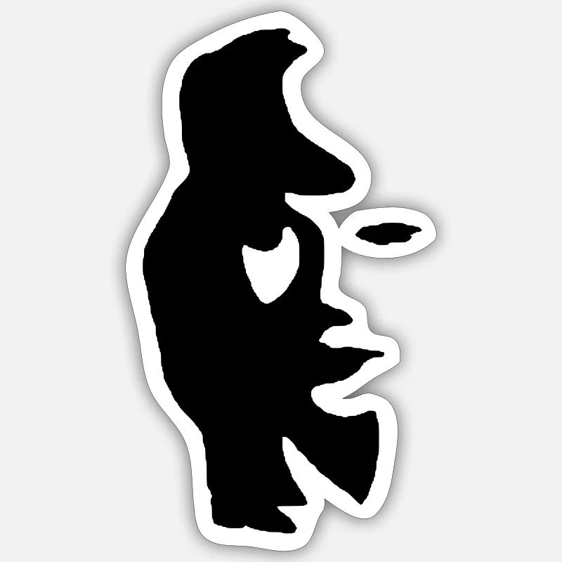 Saxophone - Sticker taille S (10 x 10 cm) - blanc mat