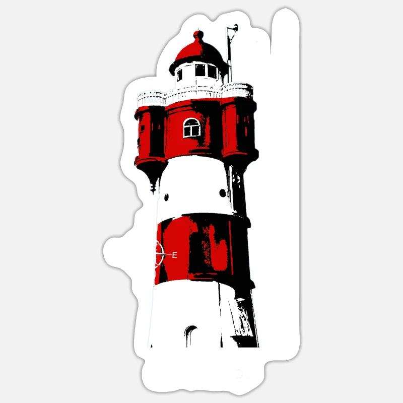 Lighthouse Roter Sand2 Sticker size S (10 x 10 cm)