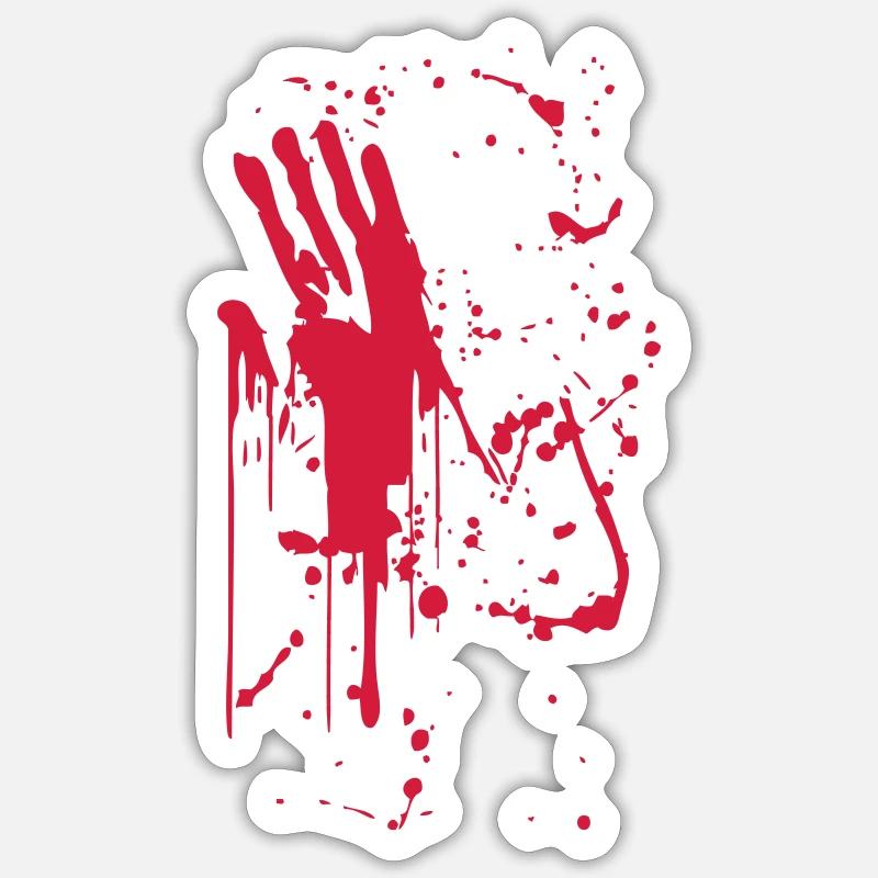 carnage - Sticker taille S (10 x 10 cm) - blanc mat