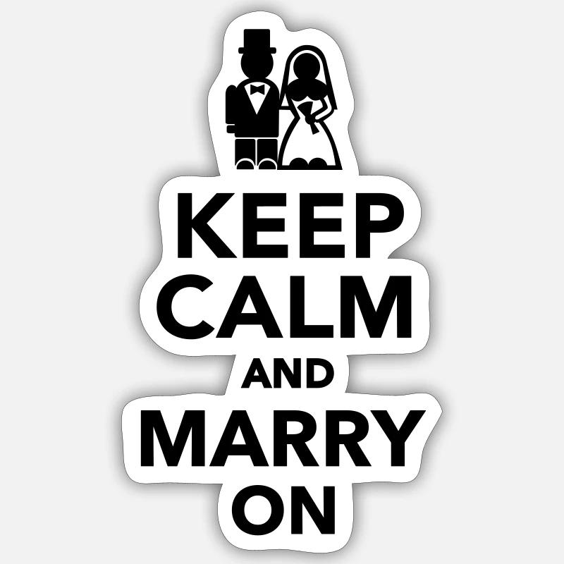 Hochzeit - Sticker Größe S (10 x 10 cm) - Mattweiß