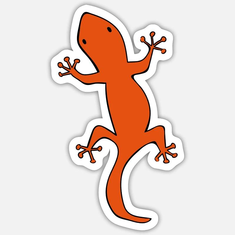 salamandre - Sticker taille S (10 x 10 cm) - blanc mat