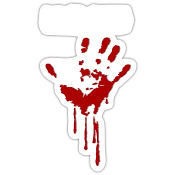 Don't touch - Sticker size S (10 x 10 cm) - white matte - Front