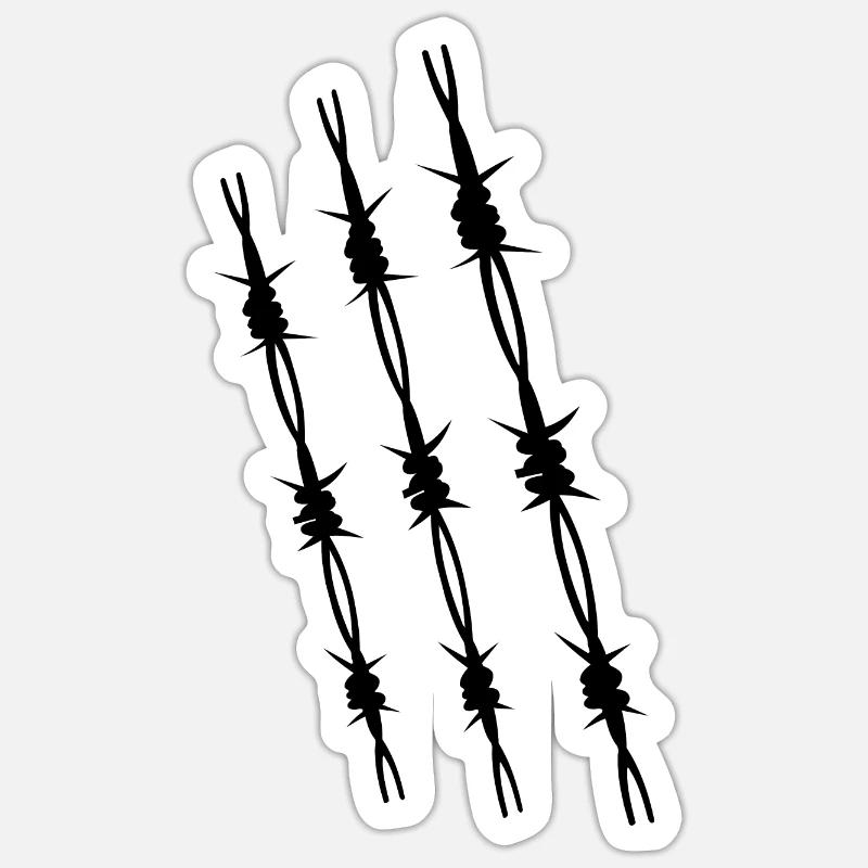 Barbed wire 3 Sticker size S (10 x 10 cm)