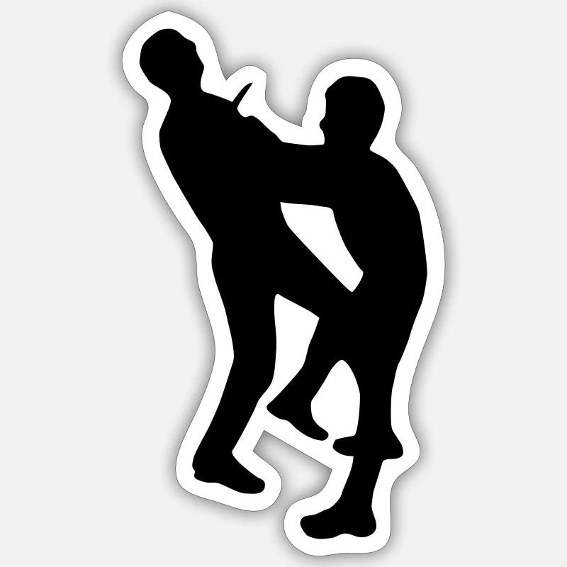 krav maga - Sticker size S (10 x 10 cm) - white matte