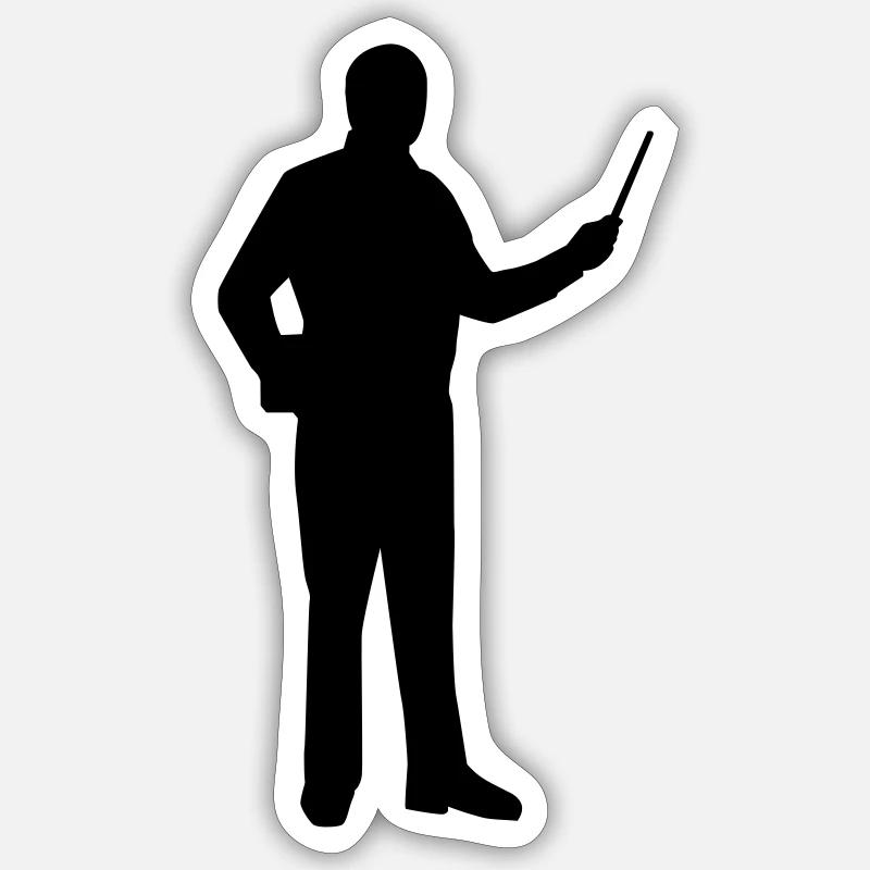 Prof - Sticker taille S (10 x 10 cm) - blanc mat