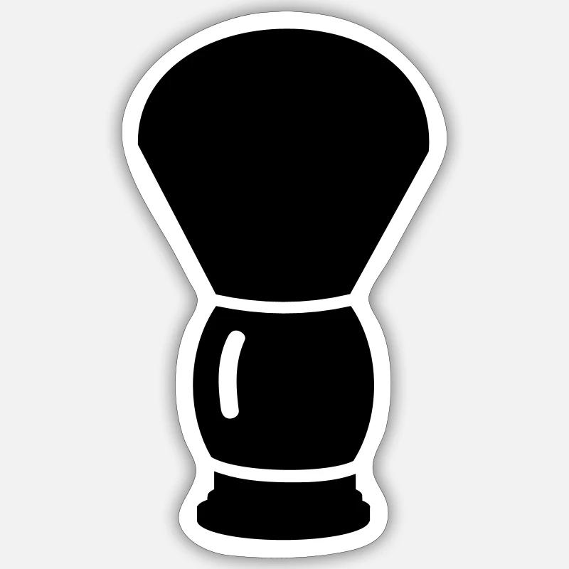 Rasage - Sticker taille S (10 x 10 cm) - blanc mat