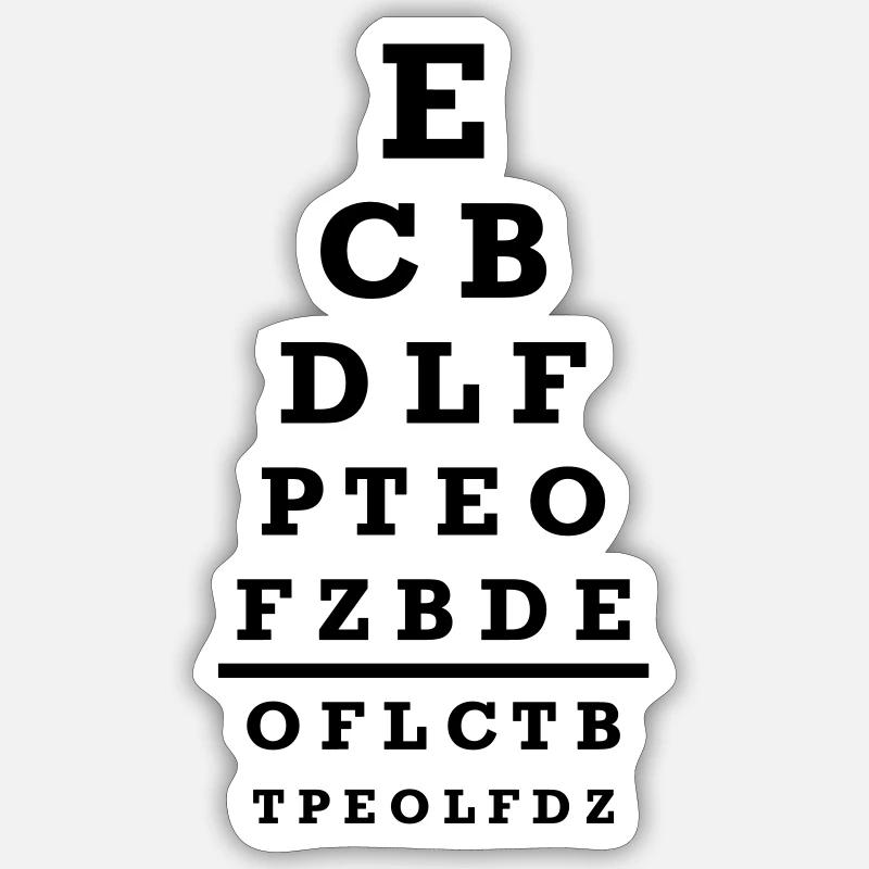 Opticien - Sticker taille S (10 x 10 cm) - blanc mat