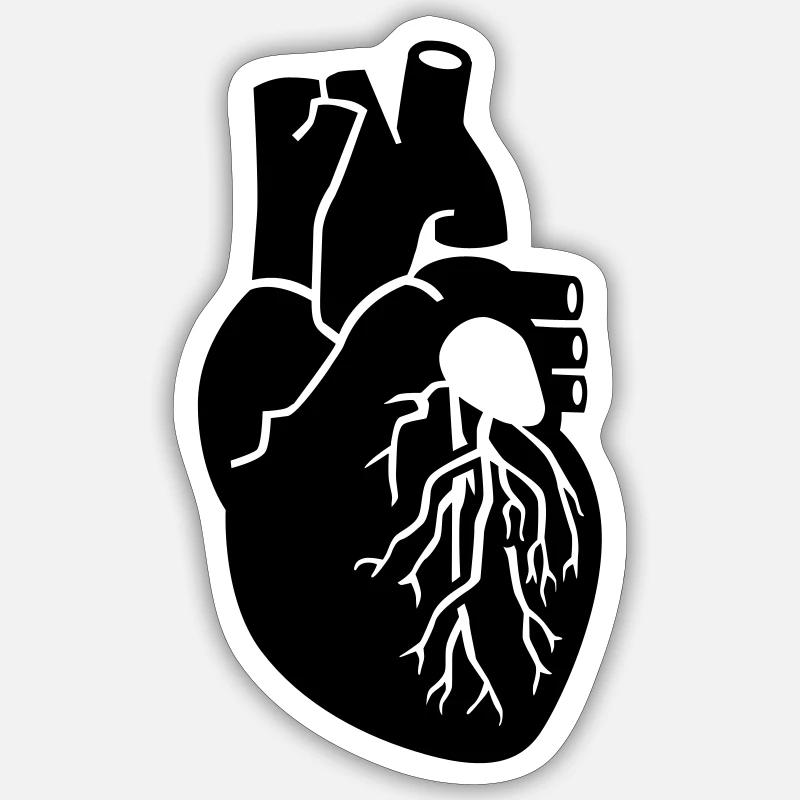 Herz - Sticker Größe S (10 x 10 cm) - Mattweiß