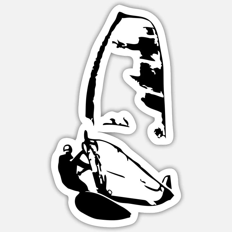 surfer - Sticker Größe S (10 x 10 cm) - Mattweiß