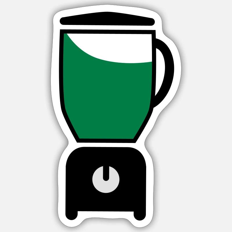 Blender - Sticker taille S (10 x 10 cm) - blanc mat