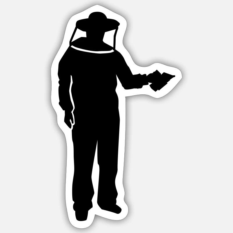 Imker - Sticker Größe S (10 x 10 cm) - Mattweiß
