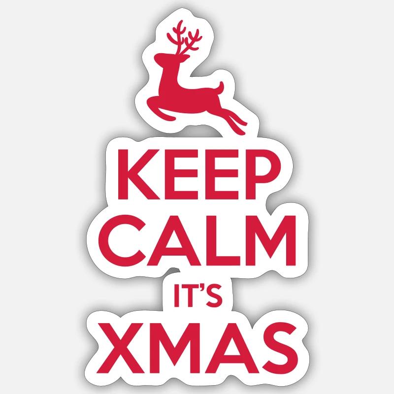Keep Calm It's Xmas - Sticker size S (10 x 10 cm) - white matte