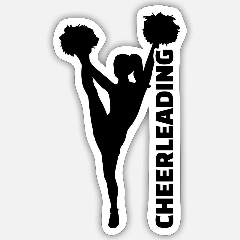 Cheerleading - Sticker Größe S (10 x 10 cm) - Mattweiß