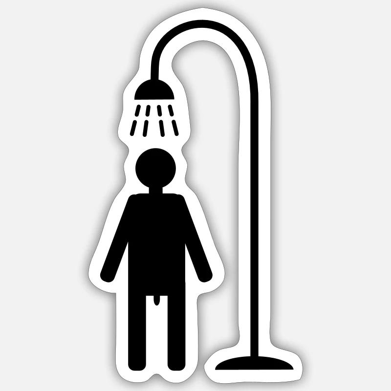 duschen hygiene lebensstil Sticker Größe S (10 x 10 cm)