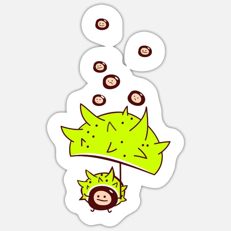 chestnut rain - Sticker size S (10 x 10 cm) - white matte