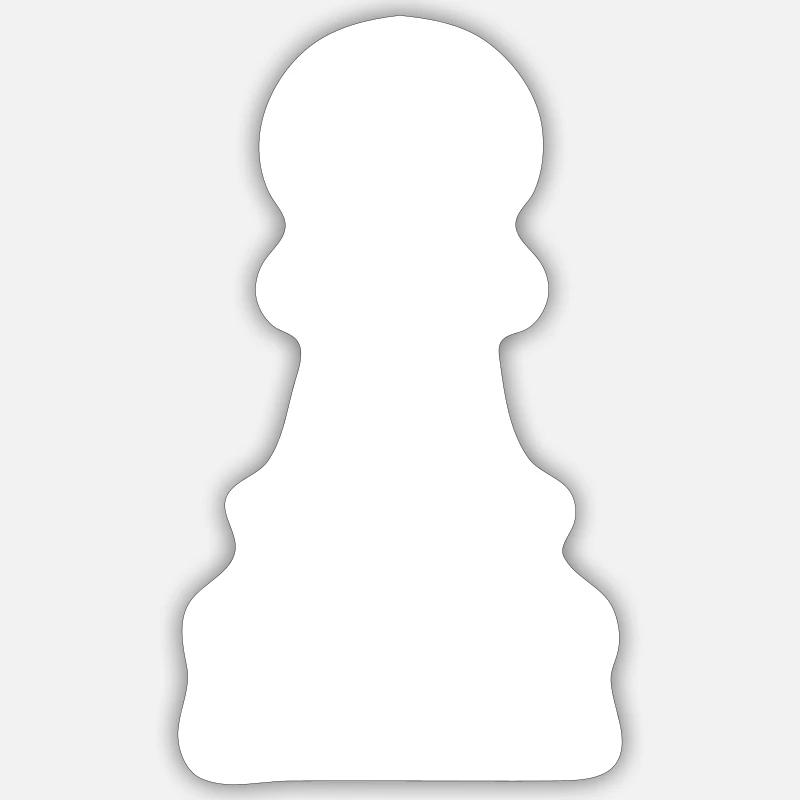 Pion d'échecs - Sticker taille S (10 x 10 cm) - blanc mat
