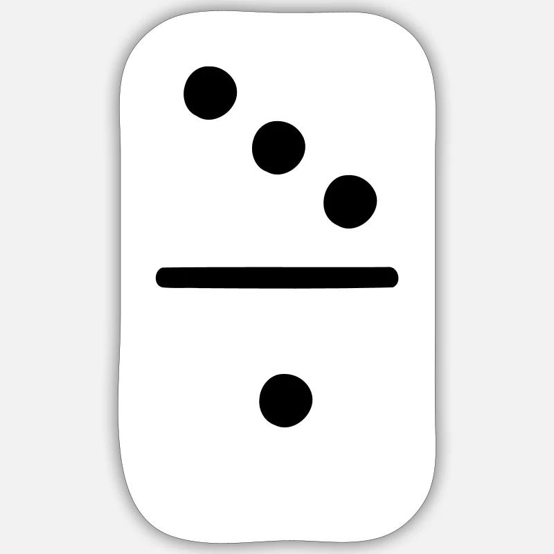 domino - Sticker size S (10 x 10 cm) - white matte