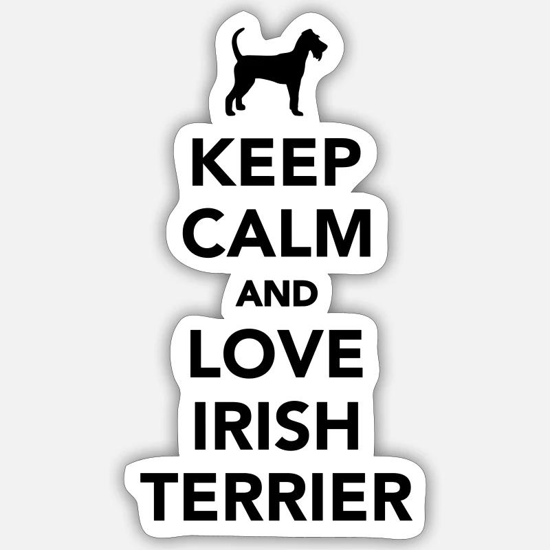 Irish Terrier - Sticker Größe S (10 x 10 cm) - Mattweiß