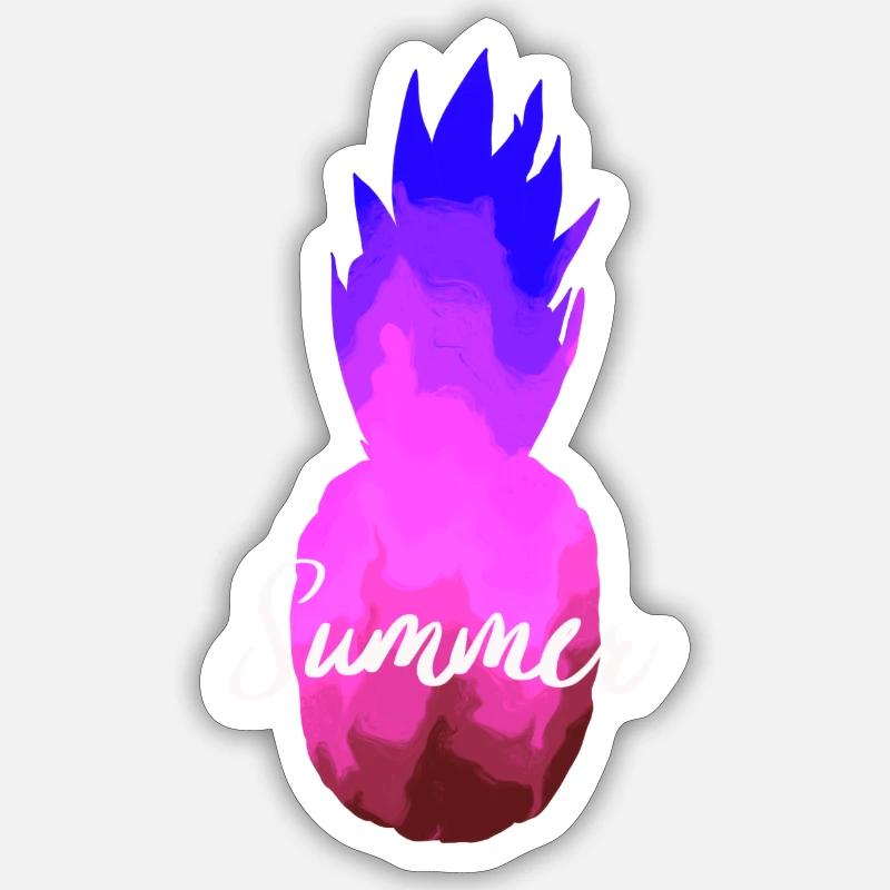 été - Sticker taille S (10 x 10 cm) - blanc mat