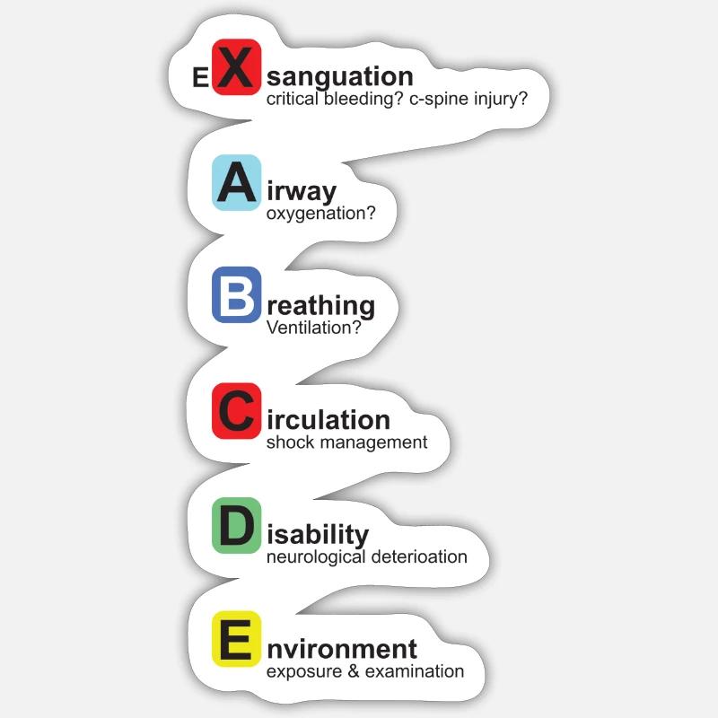 xABCDE version allemande Sticker taille S (10 x 10 cm)