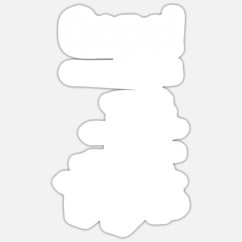 Oops Error 404 Graphic Sticker size S (10 x 10 cm)