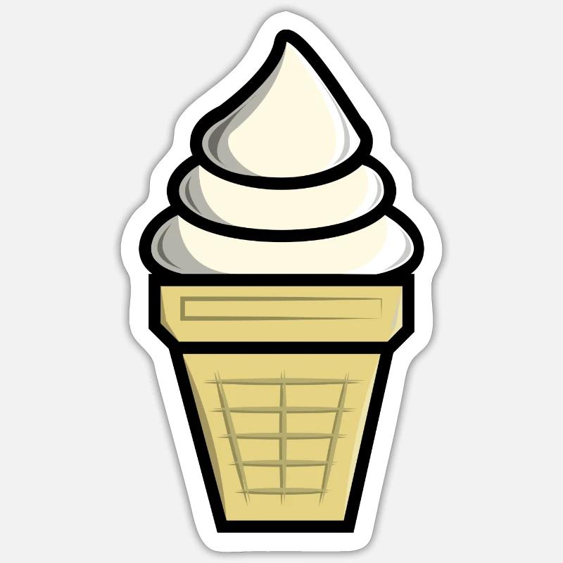 Soft ice - Sticker Größe S (10 x 10 cm) - Mattweiß