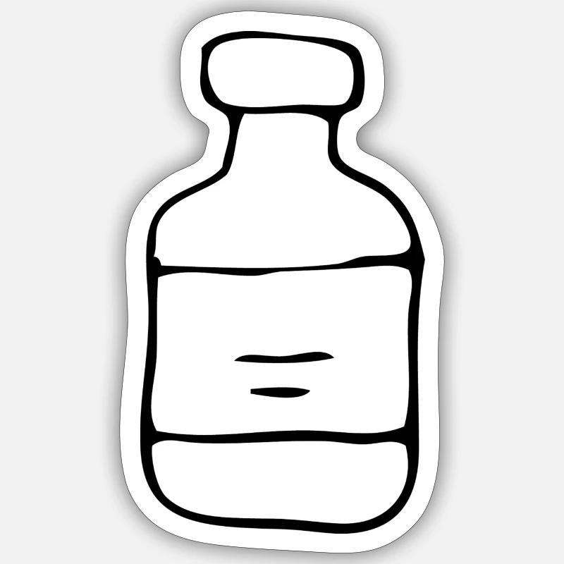 fläschchen - Sticker Größe S (10 x 10 cm) - Mattweiß